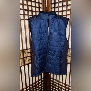 RLX Ralph Lauren Navy Blue Quilted Golf Vest Size Small